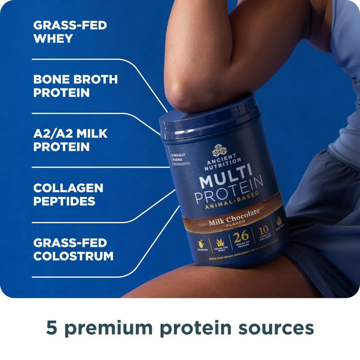 Ancient Nutrition Multi Protein Animal Based Powder - Milk Chocolate - 15 Servings