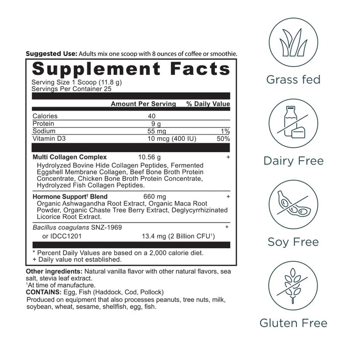 Ancient Nutrition Hormone Balance + Hydrolyzed Collagen Peptides Powder