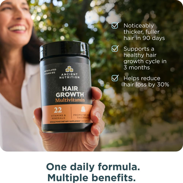 Ancient Nutrition Hair Growth Multivitamin – 90 Capsules
