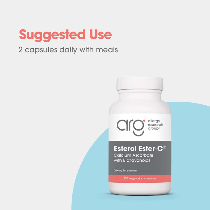 Allergy Research Group - Esterol Ester-C - Buffered Vitamin C, Bioflavonoids, Quercetin - 200 Vegetarian Capsules