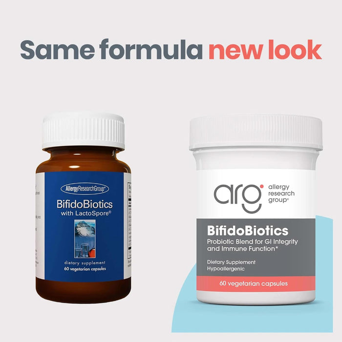 Allergy Research Group BifidoBiotics - Bifido Lacto Blend - 60 Vegetarian Capsules