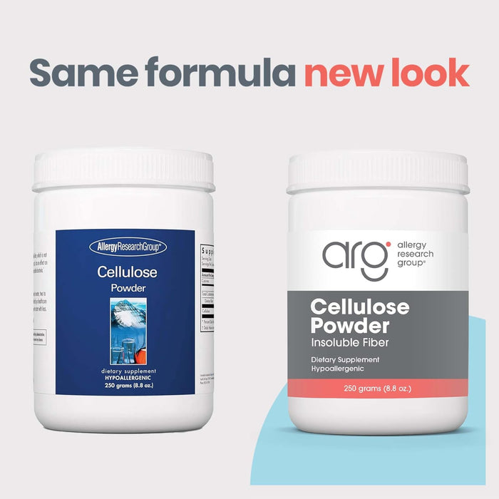 Allergy Research Group - Cellulose Powder - Insoluble Fiber, Colon Health - 250 Grams (8.8 oz)