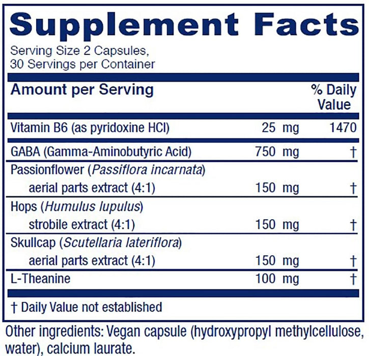 Vitanica GABA Ease Calming Support 60 Capsules Vegan