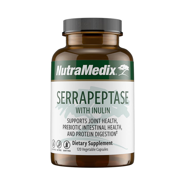 NutraMedix Serrapeptase with Inulin, 120 Capsules
