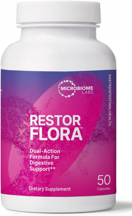 Microbiome Labs RestorFlora Probiotic Supplement  (50 Capsules)