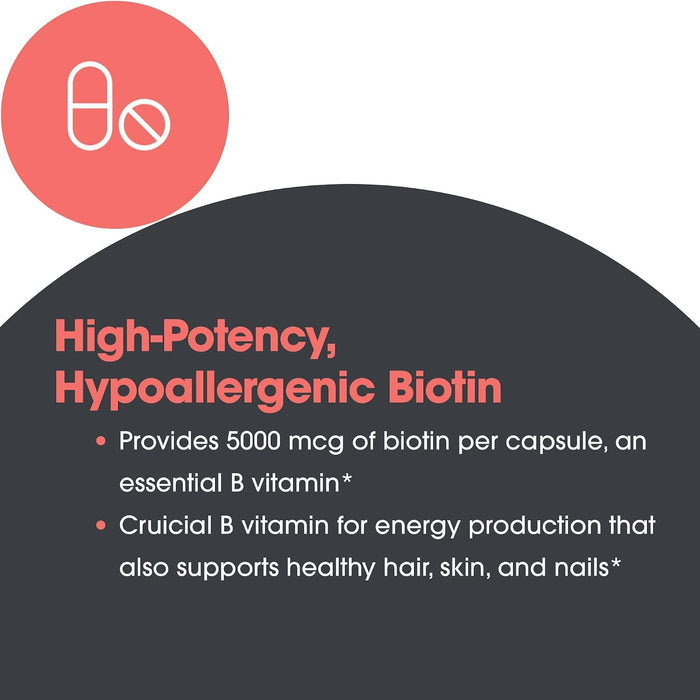Allergy Research Group Biotin 5000, 60 Vegetarian Capsules