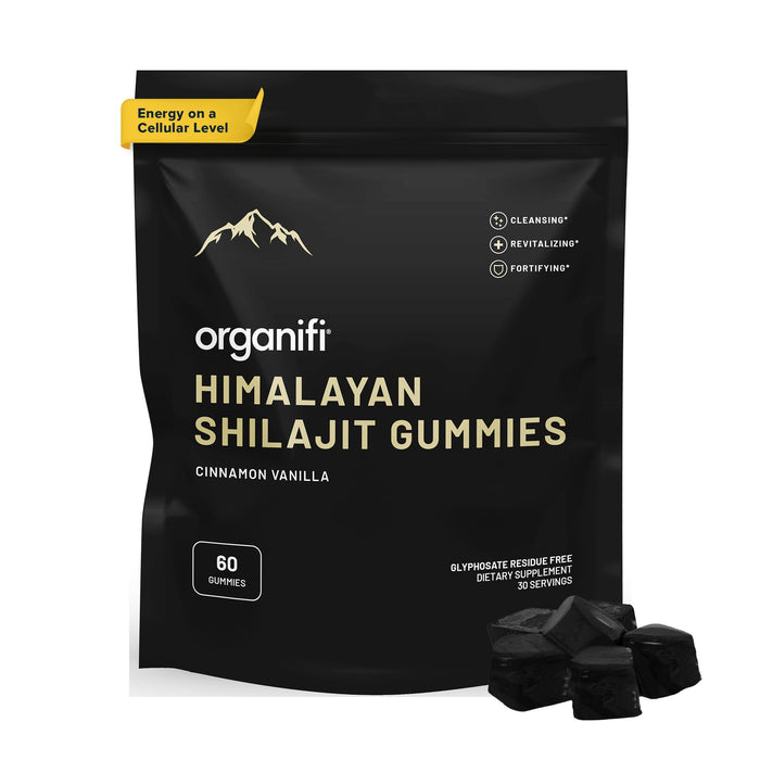 Organifi Shilajit Gummies Vanilla Cinnamon 30 Servings 60 Gummies