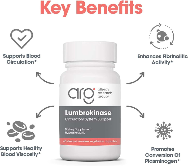 Allergy Research Group Lumbrokinase 30 Delayed Release Capsules