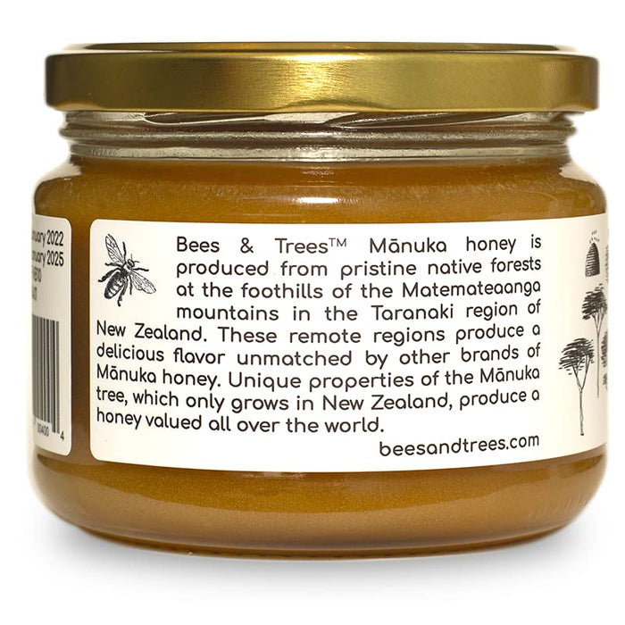 Bees & Trees 100% Pure Monofloral New Zealand Manuka Honey 550+ 13.4 oz