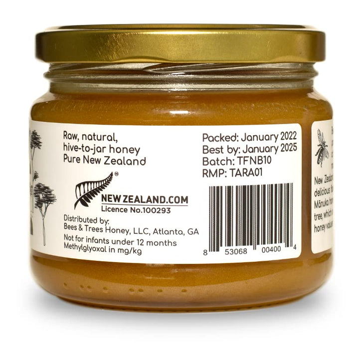 Bees & Trees 100% Pure Monofloral New Zealand Manuka Honey 550+ 13.4 oz