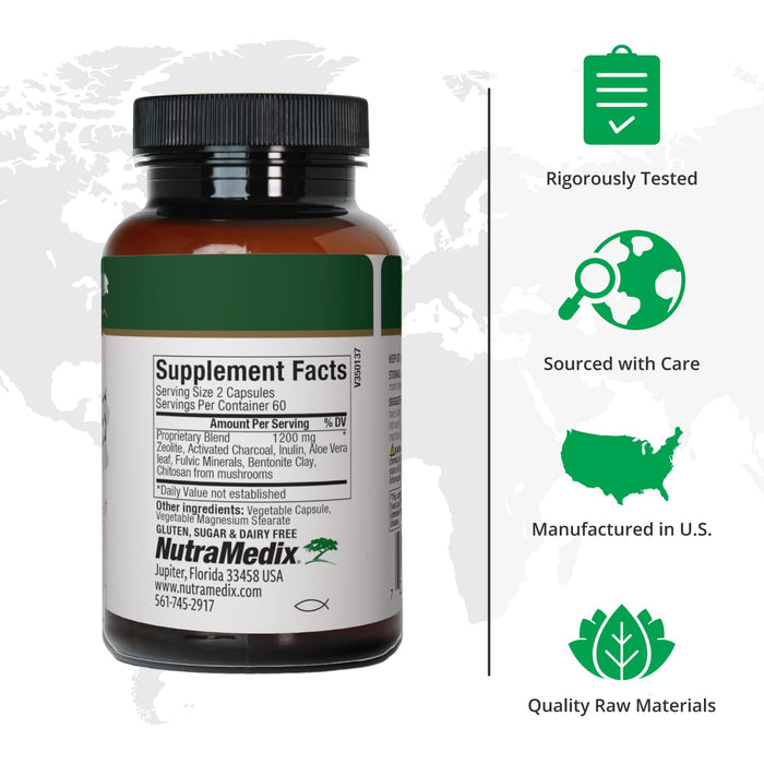 NutraMedix Binder Plus Toxin Binder & Detoxifier - 120 Capsules