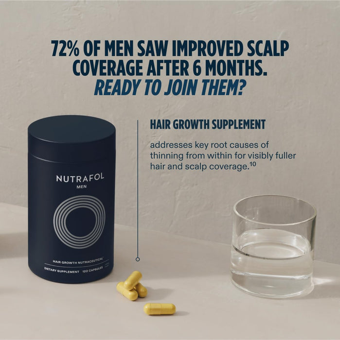 Nutrafol 2-in-1 Shampoo and Conditioner for Men with Thinning Hair, Hydrates, Boosts Visible Volume, Unclogs Follicles, Microbiome-Friendly, 8.1 Fl Oz