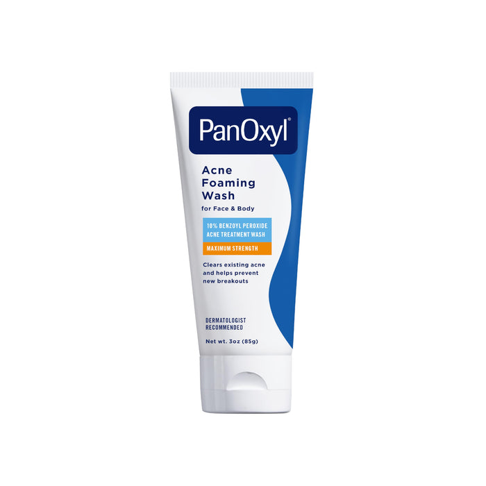 PanOxyl Acne Foaming Wash | 10% Benzoyl Peroxide - Face & Body 3 oz
