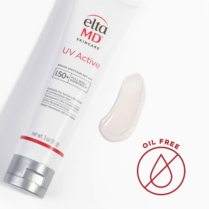 EltaMD UV Active 100% Mineral Sunscreen with Zinc Oxide, SPF 50+, 3 oz