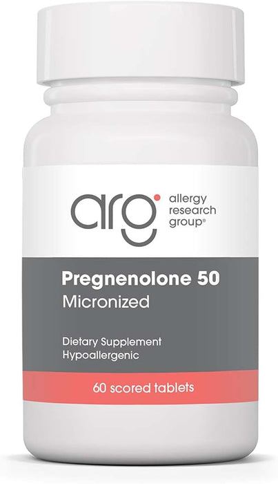 Allergy Research Group - Pregnenolone 50mg Micronized Lipid Matrix 60 Scored Tablets