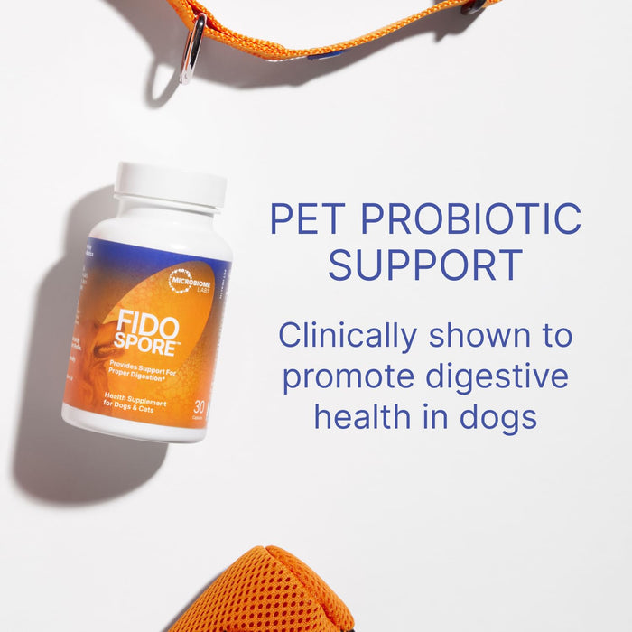Microbiome Labs Fidospore - Dog Probiotics for Digestive Immune Support  - 30 Capsules