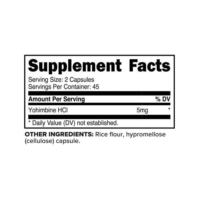PrimaForce Yohimbine HCl 2.5mg - 90 Capsules