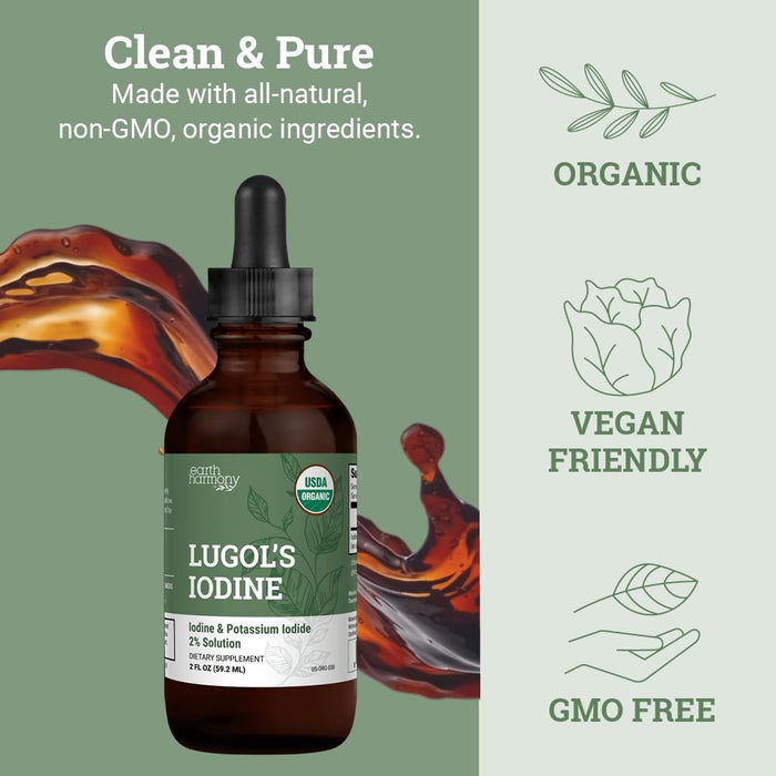 Earth Harmony Organic Lugol's Iodine 2 Oz