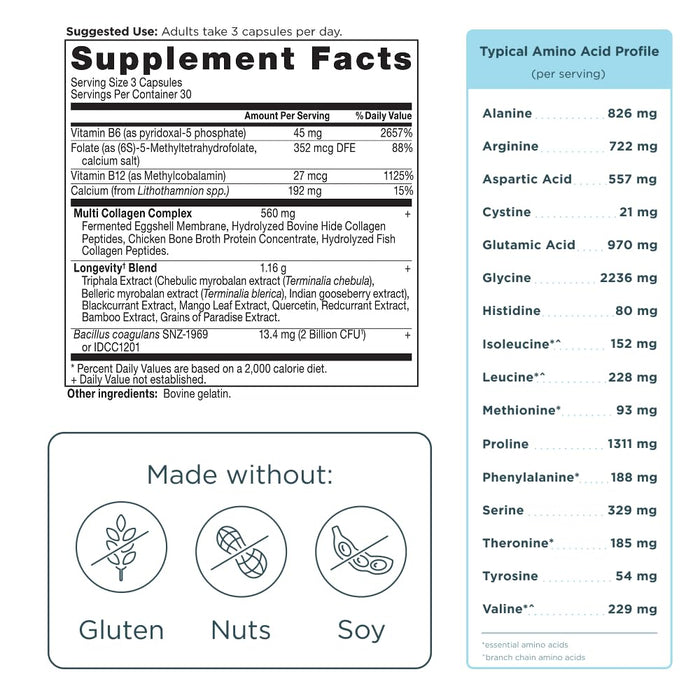 Ancient Nutrition Multi Collagen Advanced Longevity 90 Count