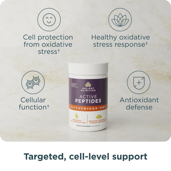 Ancient Nutrition Active Peptides Glutathione + NMN Capsules - 60capsules