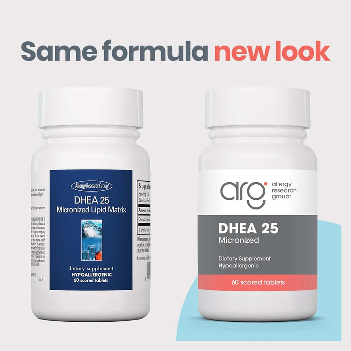 Allergy Research Group - DHEA 50 mg - 60 Scored Tablets
