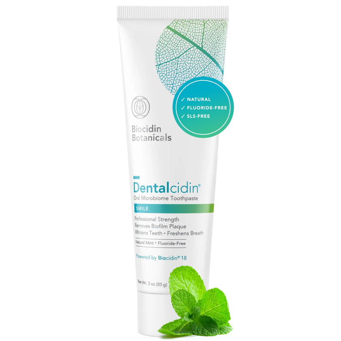Biocidin Dentalcidin Mint Fluoride Free Whitening Toothpaste, 3 Oz