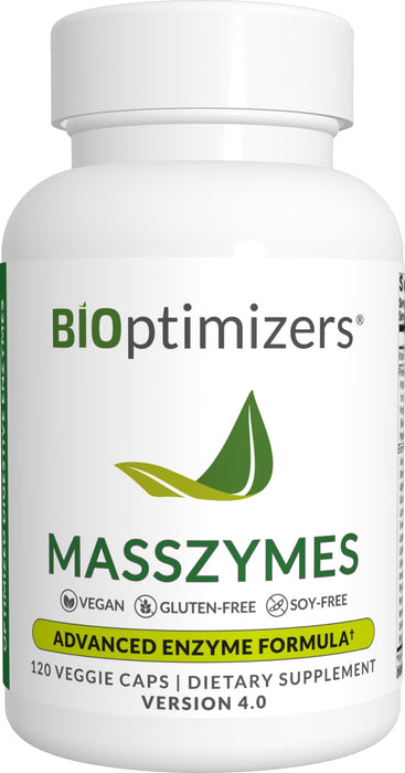 BiOptimizers MassZymes Digestive Enzymes 120 Veg Capsules