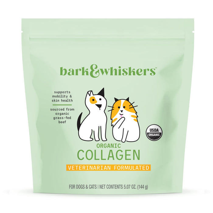 Bark & Whiskers Organic Collagen for Dogs & Cats,5.07 oz. (144 g)