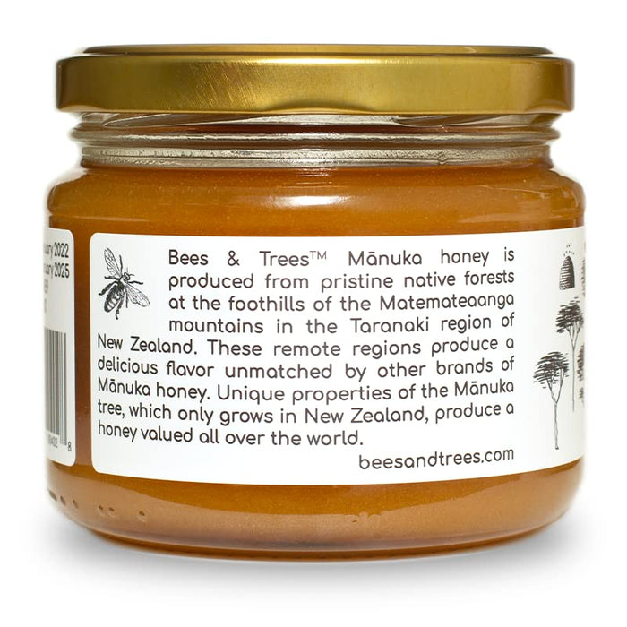 Bees & Trees 100% Pure Monofloral New Zealand Manuka Honey 350+ MGO 13.4 OZ