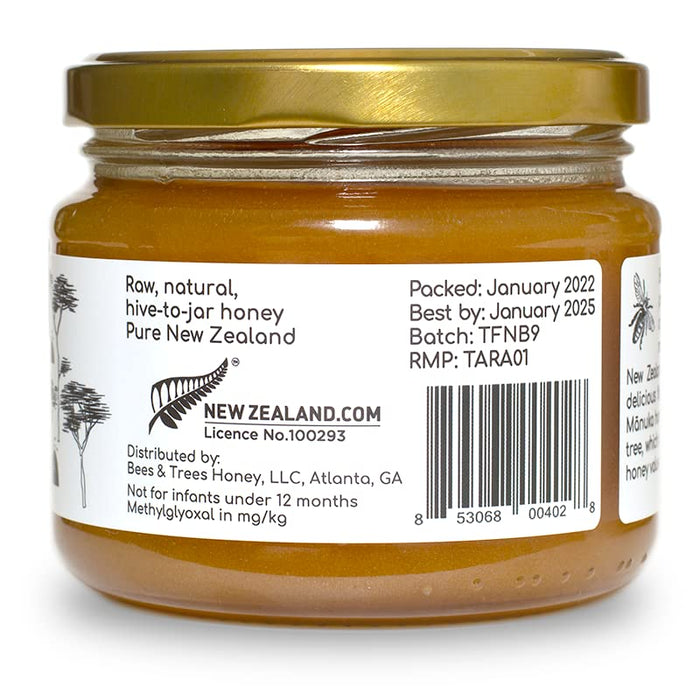 Bees & Trees 100% Pure Monofloral New Zealand Manuka Honey 350+ MGO 13.4 OZ