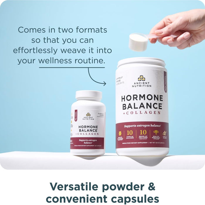 Ancient Nutrition Hormone Balance + Hydrolyzed Collagen Peptides Powder