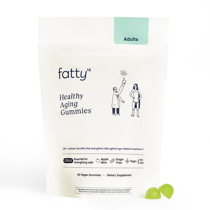 Fatty15 C15:0 Healthy Aging Gummies for Adults - 60 Vegan Gummies
