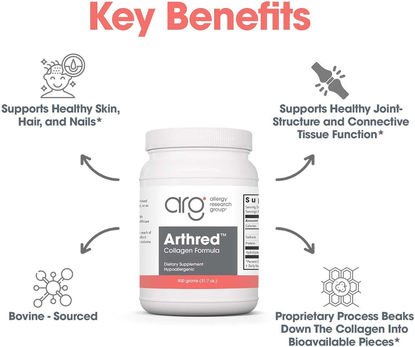 Allergy Research Group - Arthred Powder - Collagen Formula 900 Grams (31.7 oz)