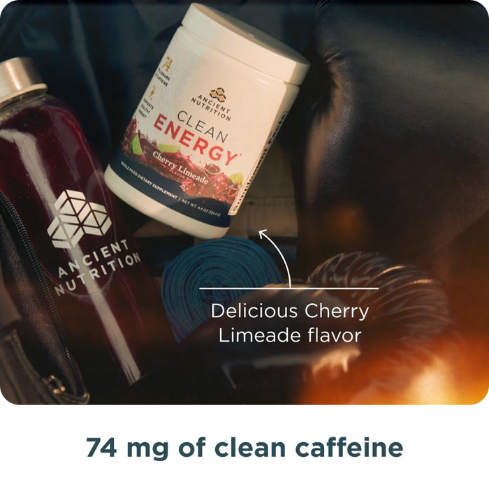 Ancient Nutrition Clean Energy Powder, Cherry Limeade 30 Servings