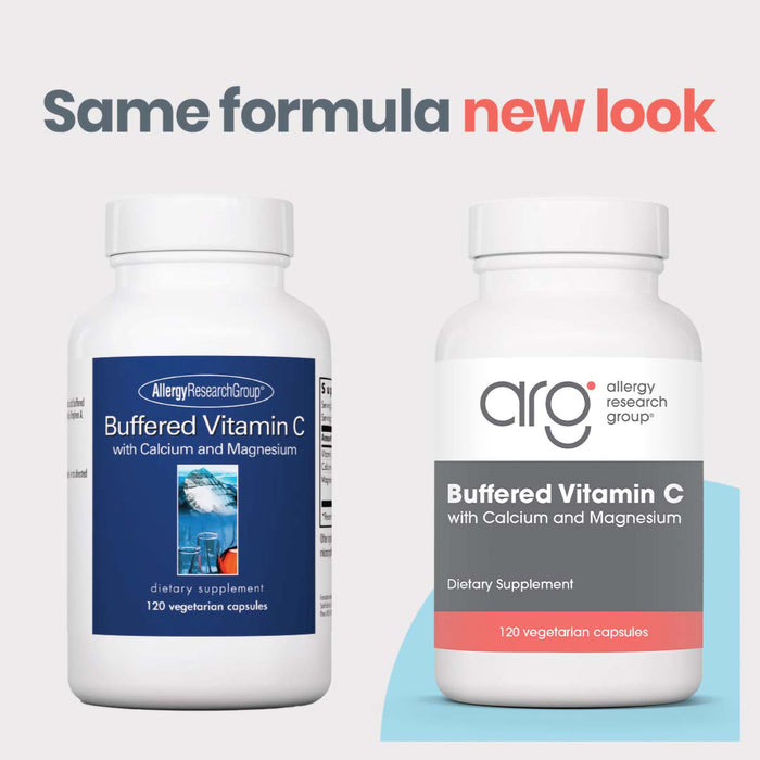 Allergy Research Group - Buffered Vitamin C - Antioxidant, Calcium/Mag - 120 Veg Capsules