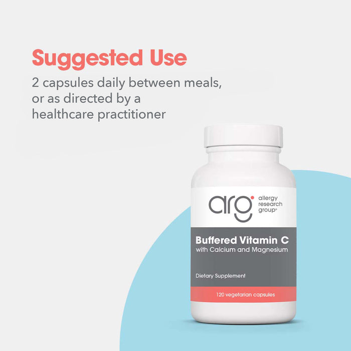 Allergy Research Group - Buffered Vitamin C - Antioxidant, Calcium/Mag - 120 Veg Capsules