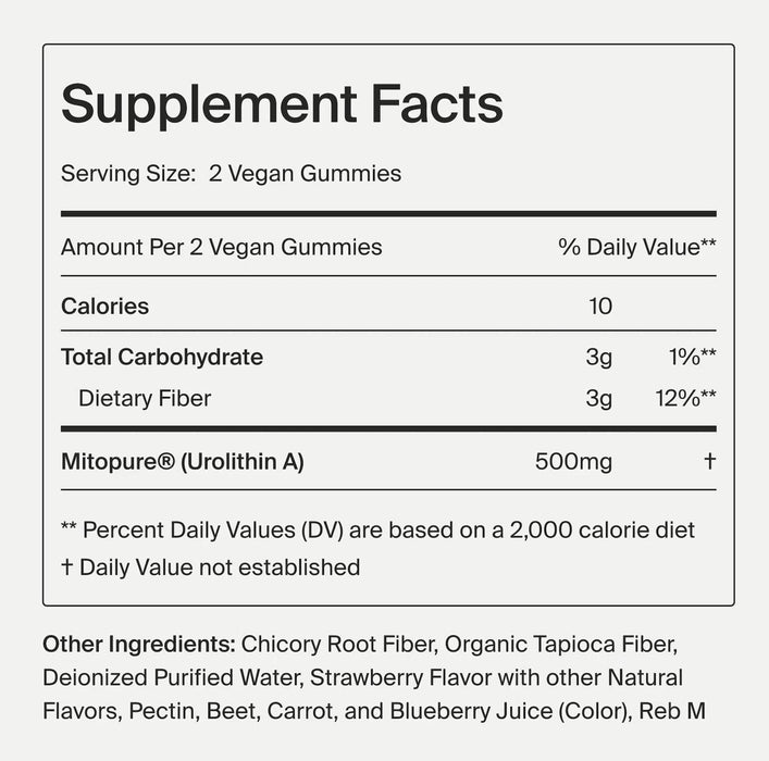 Timeline Mitopure Urolithin A Supplement 60 Gummies