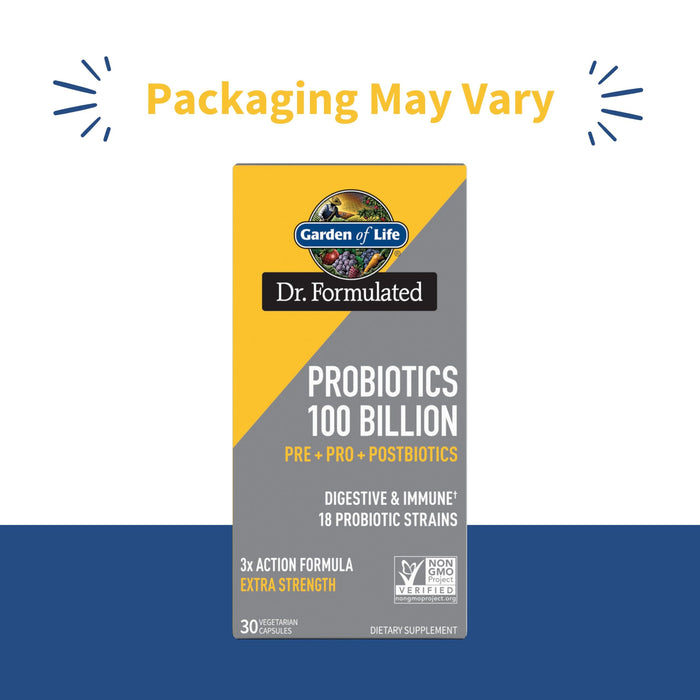 Garden of Life Dr Formulated Once Daily 3-in-1 Complete 100 Billion CFU 30 veg caps