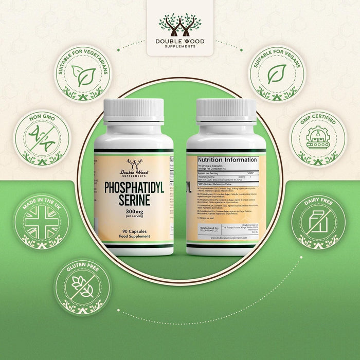 Double Wood Supplements 2 Pack Phosphatidylserine Dietary Supplement, 90