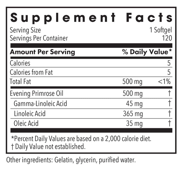 Allergy Research Group - EPO Evening Primrose Oil 120 Softgels