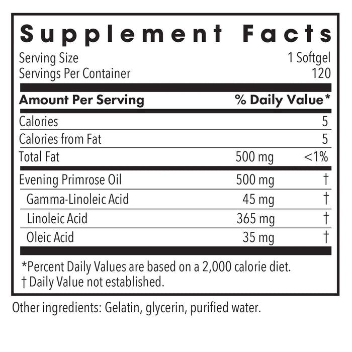 Allergy Research Group - EPO Evening Primrose Oil 120 Softgels