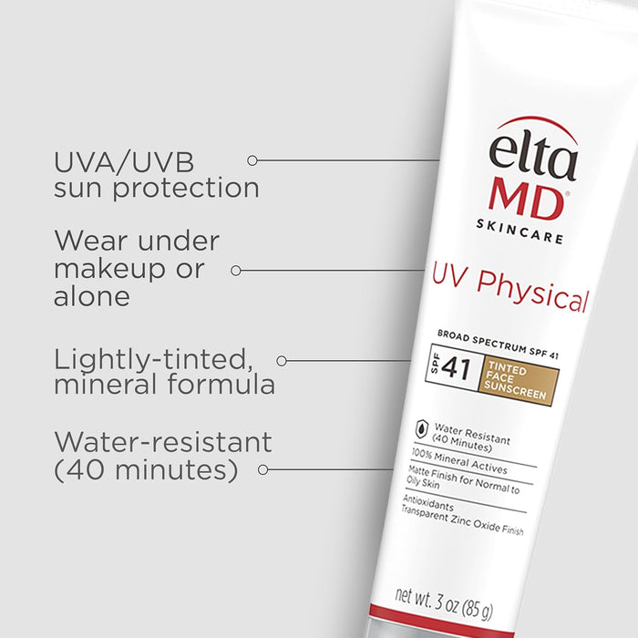 EltaMD UV Physical Tinted Face Sunscreen SPF 41 3.0 oz Tube