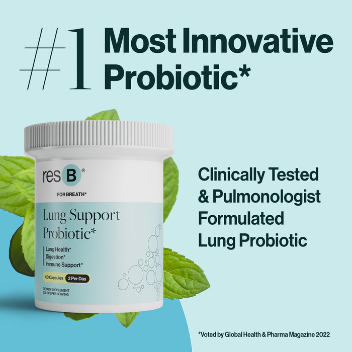 resB Lung Support Probiotic Supplement - 60 Capsules