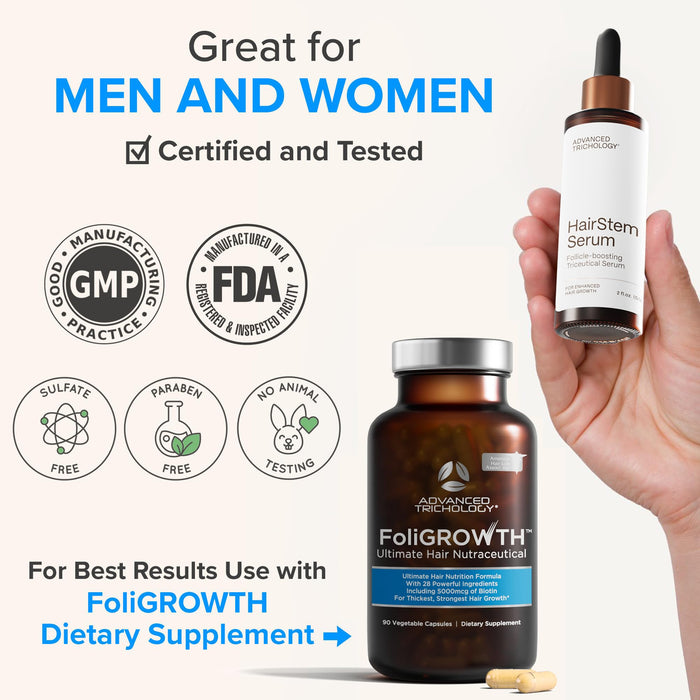 HairStem Follicle-boosting Triceutical Serum for Thicker Fuller Hair 2 fl Oz