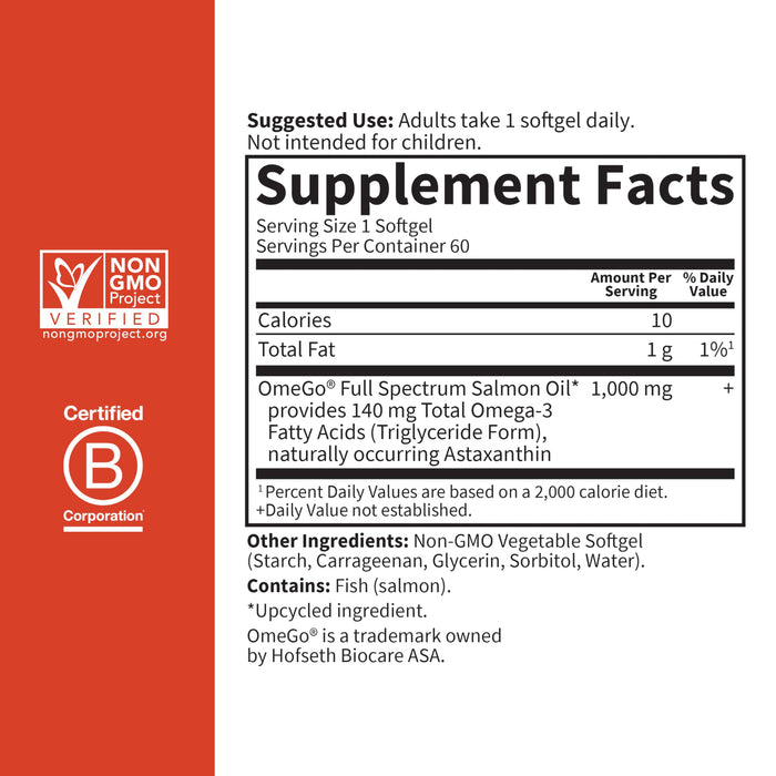 Garden of Life Dr. Formulated Norwegian Salmon Oil  60 Softgels