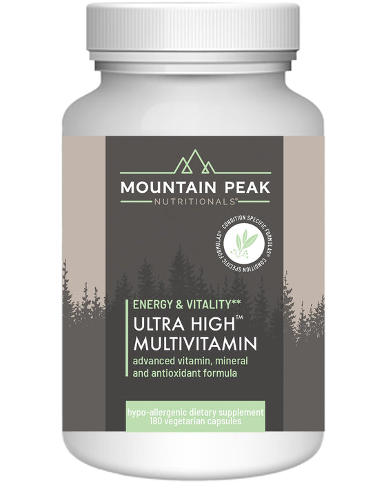 Mountain Peak Nutritionals Ultra High Multivitamin for Men & Women - 180 Vegetarian Capsules