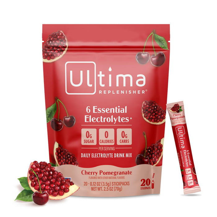 Ultima Replenisher Daily Electrolyte Powder – Cherry Pomegranate, 20 Stickpacks