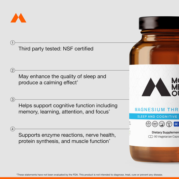 Momentous Magtein Magnesium L-Threonate 145mg 90 count