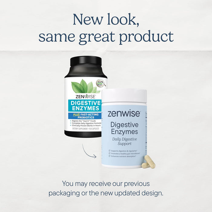 Zenwise Probiotic Digestive Multi Enzymes 180 Count