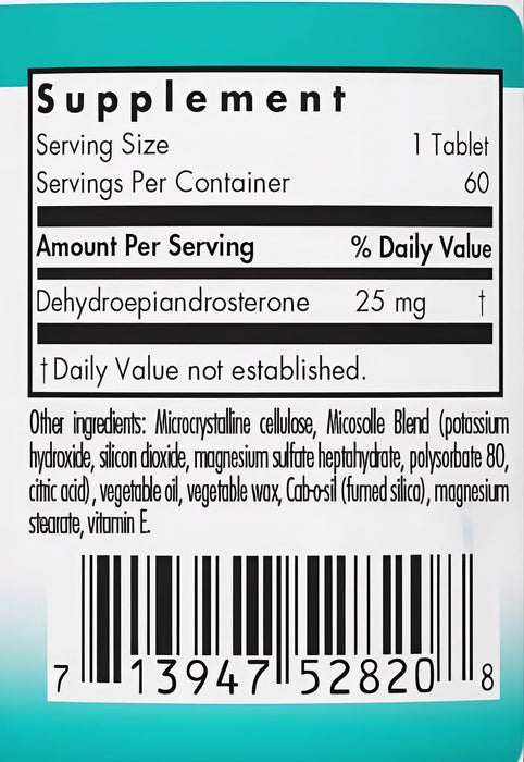 NutriCology DHEA 25 mg Micronized Lipid Matrix, 60 Tablets